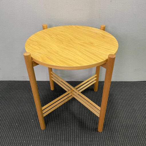 Round Wooden Coffee/Side Table 500D - SOLD - Image 4