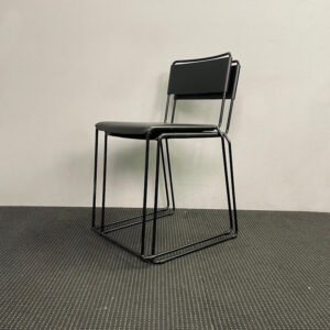 Uccio Leather Stackable Chair by Barbera - 2 available