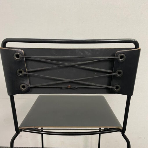 Uccio Leather Stackable Chair by Barbera - 2 available - Image 4
