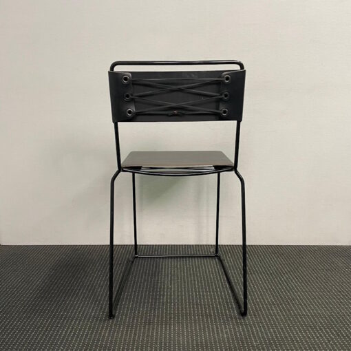 Uccio Leather Stackable Chair by Barbera - 2 available - Image 2