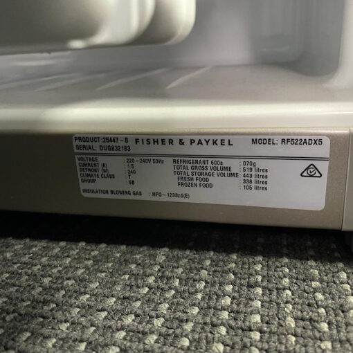 Fisher & Paykel 487L French Door Fridge RF522ADX5 - SOLD - Image 8