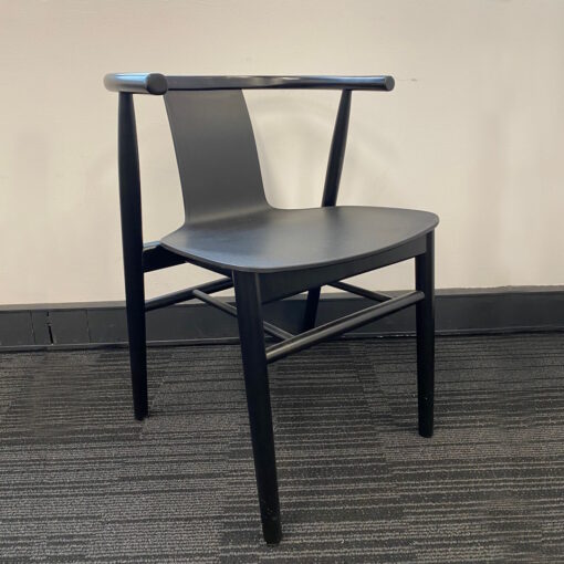 Dean Wooden Dining Chair Full Black - SOLD - Image 3