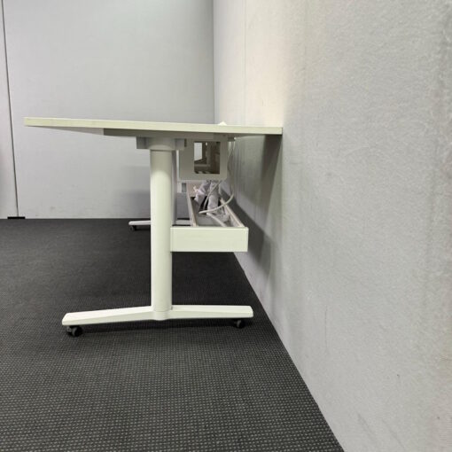 Desk with Lockable Castors - 2200 x 750 - SOLD - Image 4
