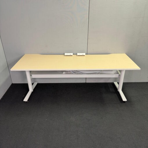 Desk with Lockable Castors - 2200 x 750 - SOLD