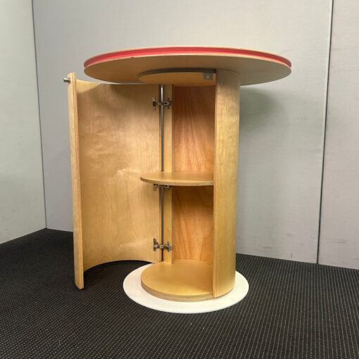 Round Bar Table with Storage - 850W x 950H - SOLD - Image 2