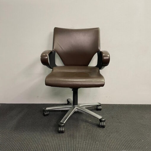 Modus Swivel Leather Chair by Wilkhahn - SOLD
