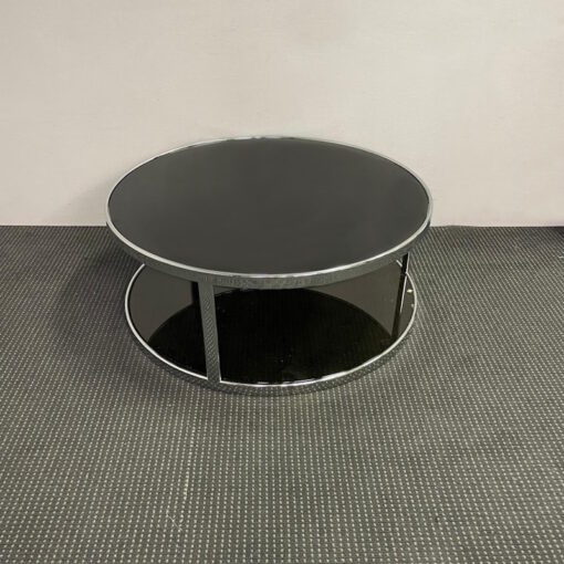 Round Glass Top Coffee Table 800D - SOLD - Image 2