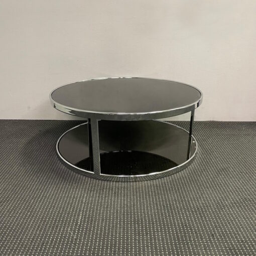 Round Glass Top Coffee Table 800D - SOLD