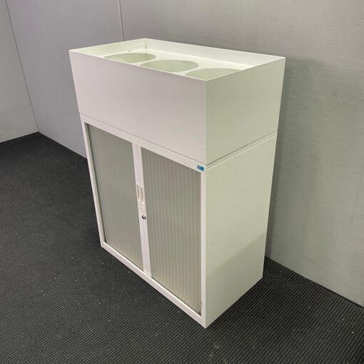 Tambour Door Cabinet with Planter Box - 900W x 1200H x 480D - 1 available - Image 3