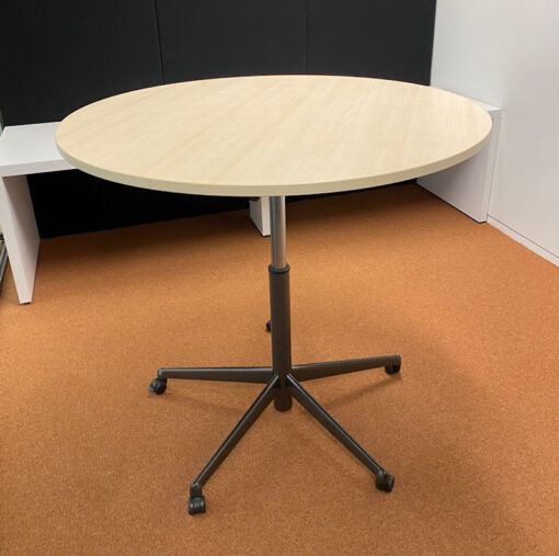 Height adjustable Flip Top Round Meeting Table - 1200D - SOLD