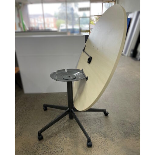 Height adjustable Flip Top Round Meeting Table - 1200D - SOLD - Image 6