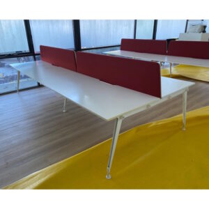 4 Person Desk with Partitions - 3600 x 1600 - 3 available