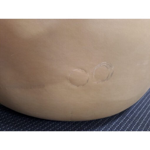 Jardan Round Leather Ottoman - SOLD - Image 4