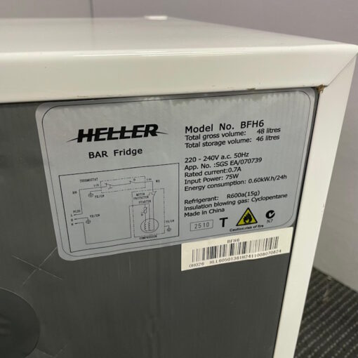 Heller 47L Mini Bar Fridge White - SOLD - Image 8