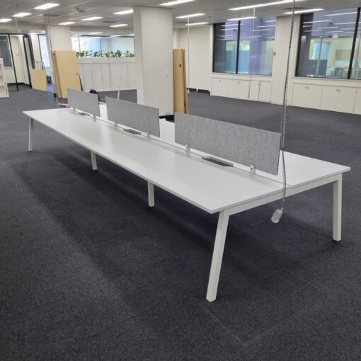 6 Person Desks with Partitions - 5400 x 1625 - SOLD