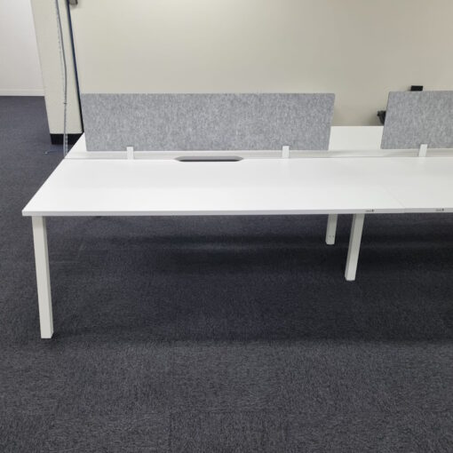 6 Person Desks with Partitions - 5400 x 1625 - SOLD - Image 4