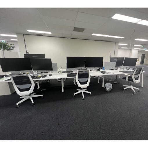 6 Person Desks with Partitions - 5400 x 1625 - SOLD - Image 3