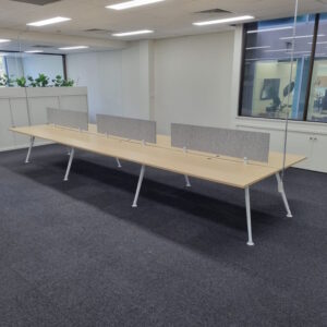 6 Person Desks with Partitions - 5400 x 1625 - 2 available