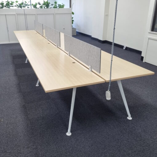 6 Person Desks with Partitions - 5400 x 1625 - 2 available - Image 4