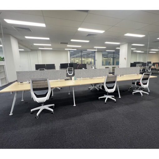 6 Person Desks with Partitions - 5400 x 1625 - 2 available - Image 2
