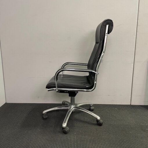 Sitland Leather Boardroom Chair Fixed Height - SOLD - Image 3