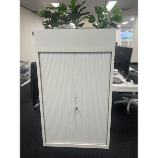 Tambour Door Cabinet with Planter Box - 900W x 1520H x 450D - SOLD