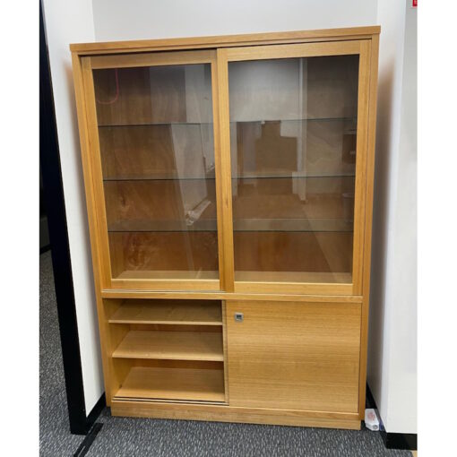 Glass Doors Display Storage Cupboard - 1500W x 355D x 2120H - SOLD