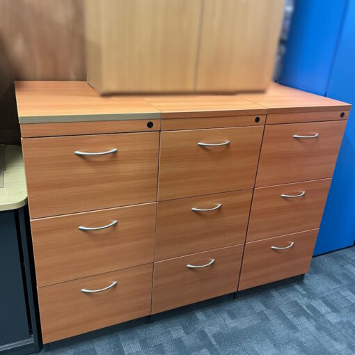 3 Drawer Filing Cabinet - SOLD - Image 2