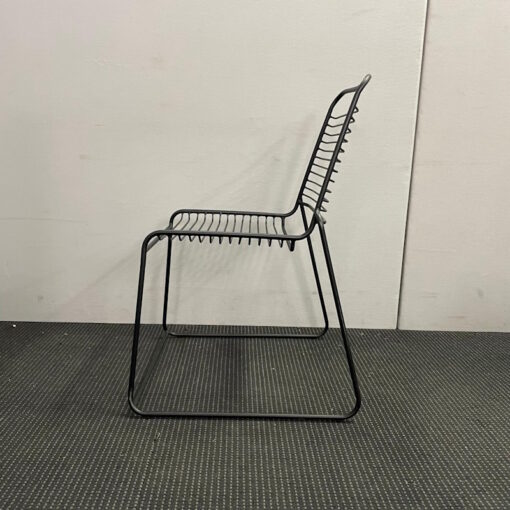 Black Metal Wire Stackable Chair - SOLD - Image 4