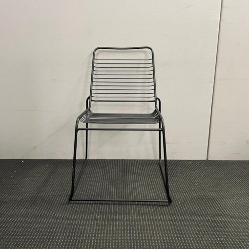 Black Metal Wire Stackable Chair - SOLD - Image 3