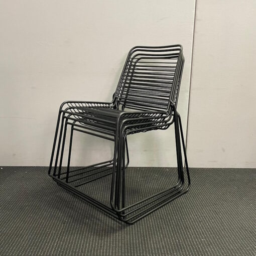Black Metal Wire Stackable Chair - SOLD - Image 2