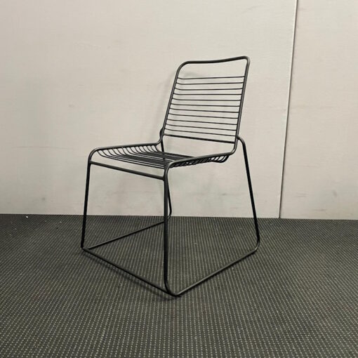 Black Metal Wire Stackable Chair - SOLD