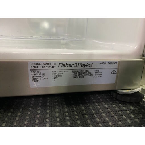 Fisher & Paykel E450RXFD Upright Fridge Stainless Steel - 2 available - Image 8