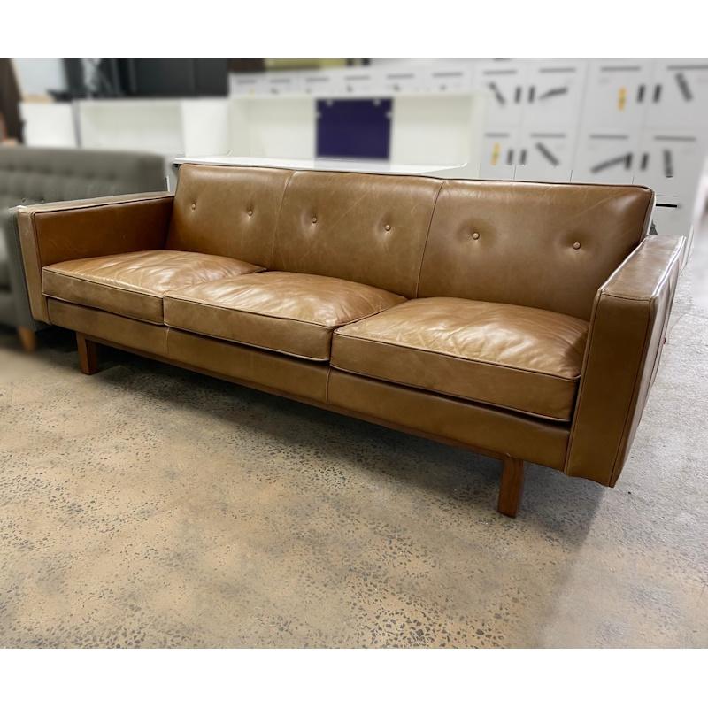 Embassy Leather Sofa 3 Seater by GUS - SOLD - Image 4