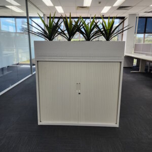 Tambour Door Cabinet with Planter Box - 1200W x 1235H x 460D - 1 available