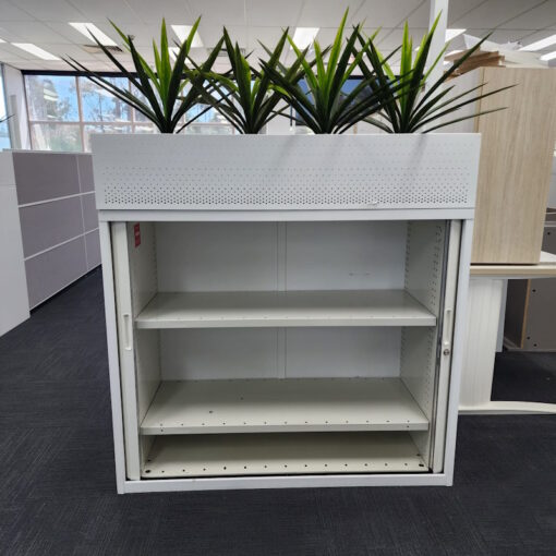 Tambour Door Cabinet with Planter Box - 1200W x 1235H x 460D - 1 available - Image 2
