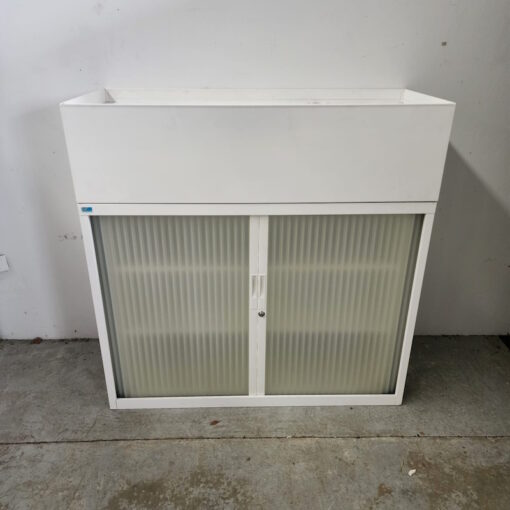 Tambour Door Cabinet with Planter Box - 900W x 1520H x 480D - 4 available