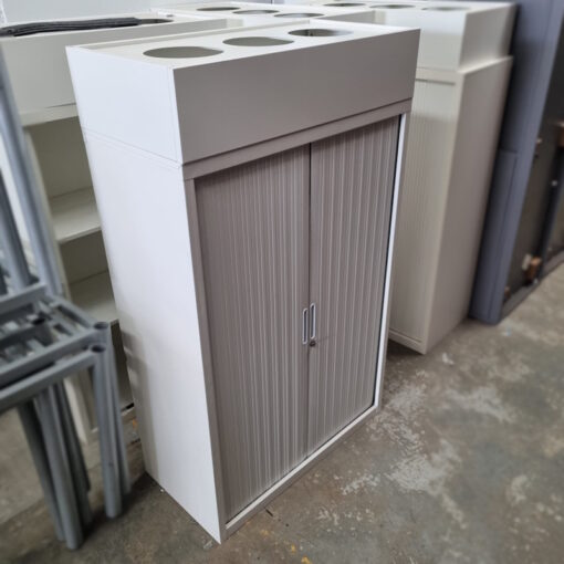 Tambour Door Cabinet with Planter Box - 900W x 1530H x 450D - 4 available - Image 2