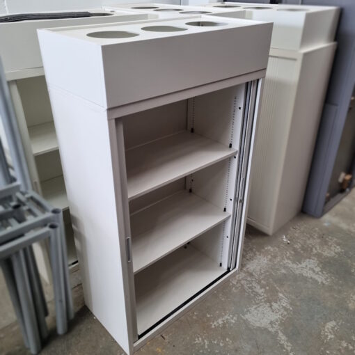 Tambour Door Cabinet with Planter Box - 900W x 1530H x 450D - 4 available - Image 3