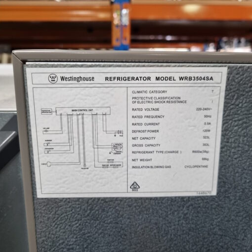 Westinghouse WRB3504SA 328L Upright Fridge - 1 available - Image 7