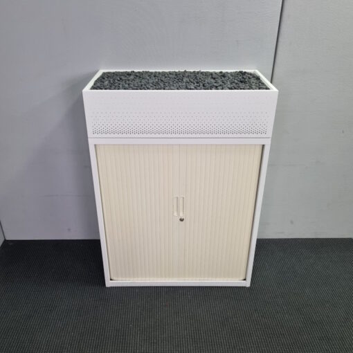 Tambour Door Cabinet with Planter Box - 900W x 1240H x 460D - 2 available - Image 3