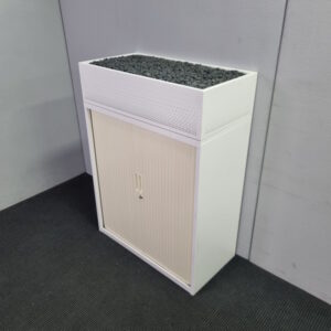 Tambour Door Cabinet with Planter Box - 900W x 1240H x 460D - 2 available