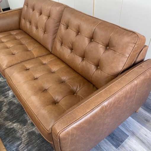 Josie 3 Seat Vintage-Look Leather Lounge by Nickscali - SOLD - Image 2