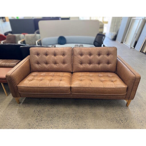 Josie 3 Seat Vintage-Look Leather Lounge by Nickscali - SOLD - Image 5