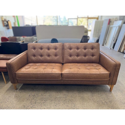 Josie 3 Seat Vintage-Look Leather Lounge by Nickscali - SOLD - Image 4