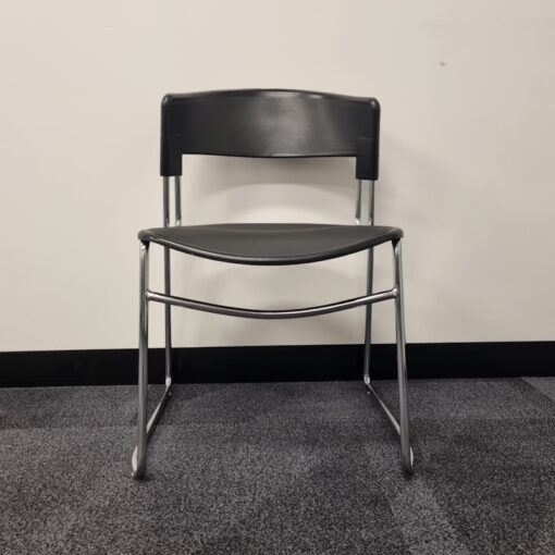 Stackable Black Polypropylene Chair - SOLD - Image 3