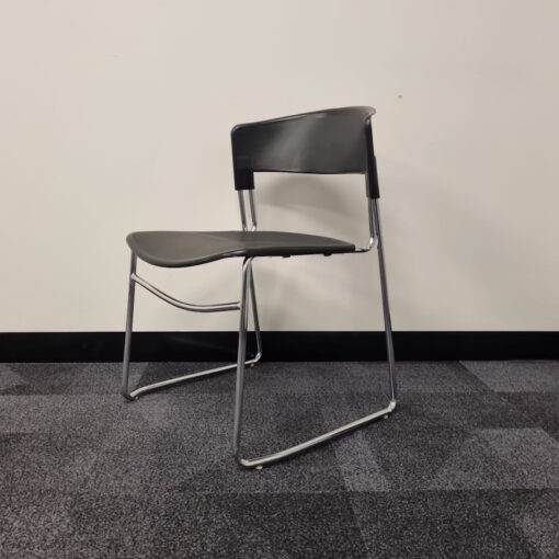 Stackable Black Polypropylene Chair - SOLD - Image 4