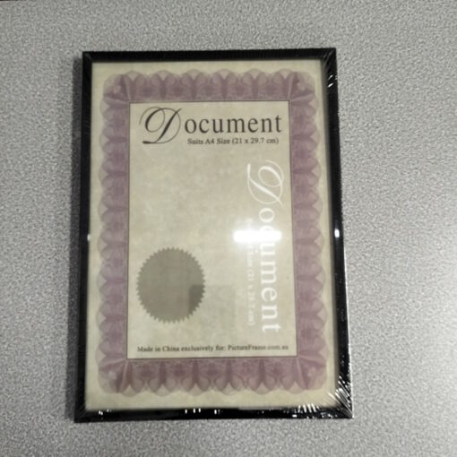 NEW A4 Black Wood Ready-Made Picture Frame - 12 available