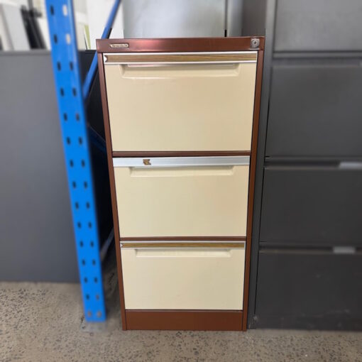 3 Drawer Filing Cabinet Brownbuilt - SOLD