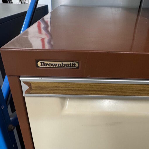 3 Drawer Filing Cabinet Brownbuilt - SOLD - Image 4